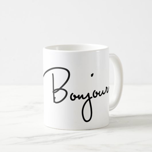 Mug Bonjour (Devant droit)