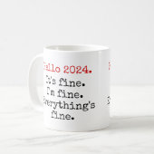 Mug Bonjour 2024 Ça va, je vais bien, les citations dr (Devant gauche)