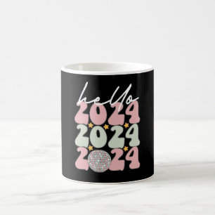 Mug Bonjour 2024 Groovy Bonne Année Noël