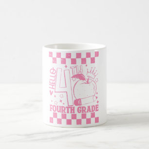 Mug Bonjour 4e année de retour à l'école enseignant ro