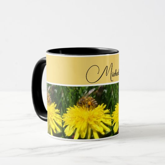 Mug Bonjour abeille (Devant gauche)