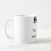 Mug Bonjour ajouter un message de nom simple minimum é (Gauche)