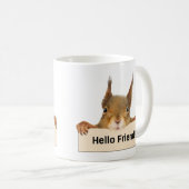 Mug Bonjour ami Funny Squirrel Face (Devant droit)