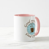 Mug Bonjour amusant buveur de café citations (Devant droit)