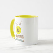Mug Bonjour amusant buveur de café citations (Devant gauche)
