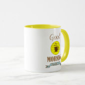 Mug Bonjour amusant buveur de café citations (Devant droit)