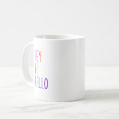 Mug Bonjour Arc-en-ciel (Devant gauche)