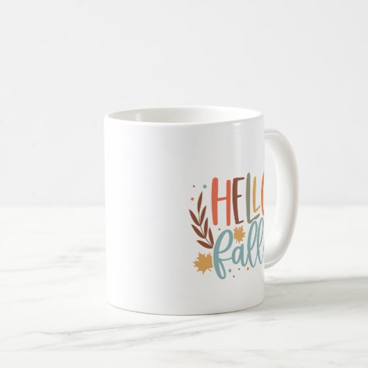 Mug Bonjour automne automne automne (Devant droit)