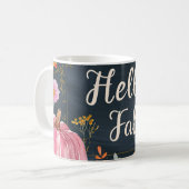 Mug Bonjour automne avec des fleurs (Devant gauche)