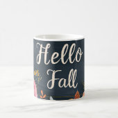 Mug Bonjour automne avec des fleurs (Centre)