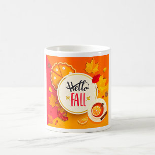 Mug Bonjour Automne Feuilles Et Boire