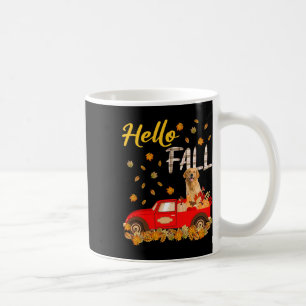 Mug Bonjour Automne Golden Retriever Leaf Automne Red