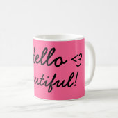 Mug Bonjour beau ! (Devant droit)