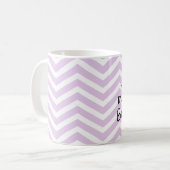 Mug Bonjour beau ! Motif pourpre de Chevron (Devant gauche)