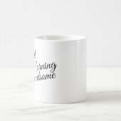 Mug Bonjour Beau Noir & Blanc (Centre)