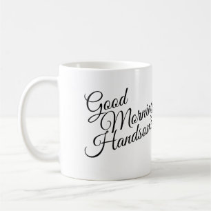 Mug Bonjour Beau Noir & Blanc