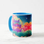 Mug Bonjour Beau Nuages Pastel (Devant gauche)