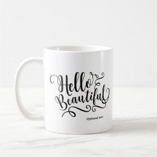 Mug BONJOUR BEAU Typographie Personnalisé