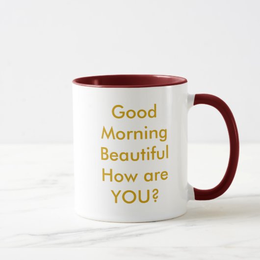 Mug Bonjour BeautifulHow sont VOUS ? (Droite)