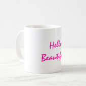 Mug Bonjour belle affirmation positive (Devant gauche)