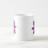Mug Bonjour belle violet et fleur orange (Centre)