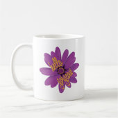 Mug Bonjour belle violet et fleur orange (Gauche)