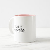 Mug Bonjour Bonheur Soleil (Devant gauche)