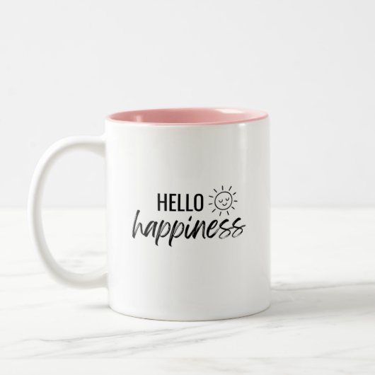 Mug Bonjour Bonheur Soleil (Gauche)