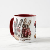 Mug Bonjour Bouledogues Français (Devant gauche)