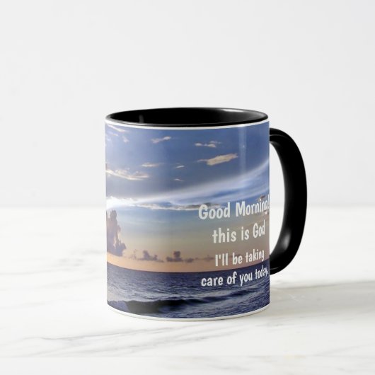 Mug "Bonjour, c'est Dieu ! (Devant droit)
