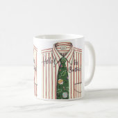 Mug Bonjour C'est Noël Chemise et Cravate (Devant droit)