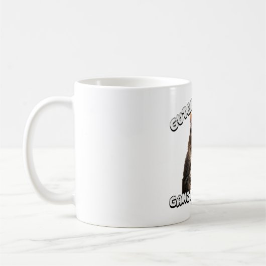 Mug Bonjour, chat de mauvaise humeur (Gauche)