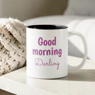 Mug Bonjour chérie Café romantique personnalisé 