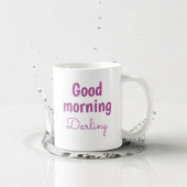 Mug Bonjour chérie Café romantique personnalisé 