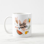 Mug Bonjour Citation Été Coloré Mignonne (Gauche)