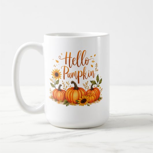Mug Bonjour citrouille (Gauche)