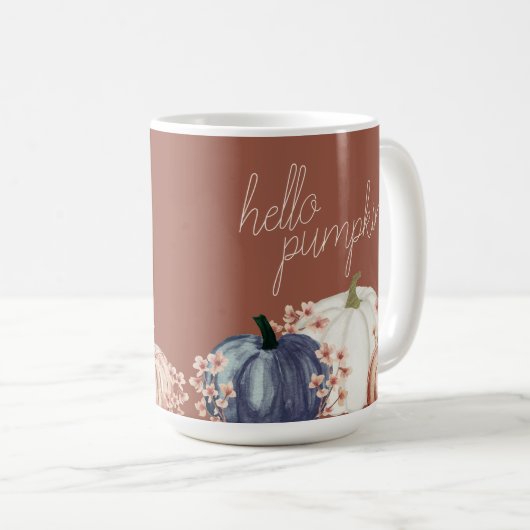 Mug Bonjour Citrouille (Devant droit)