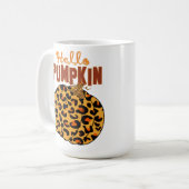 Mug Bonjour Citrouille - Automne Empreinte de léopard (Devant gauche)