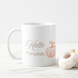 Mug Bonjour Citrouille Floral Automne Cadeau Halloween