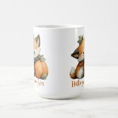 Mug Bonjour Citrouille mignon Fox Halloween Design (Centre)