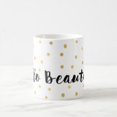 Mug Bonjour confettis étincelants de points de bel or (Centre)