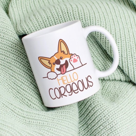 Mug Bonjour Corgi Chien