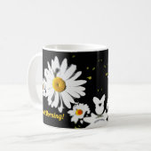 Mug Bonjour ! Coutume rustique d'art de marguerite de (Devant gauche)