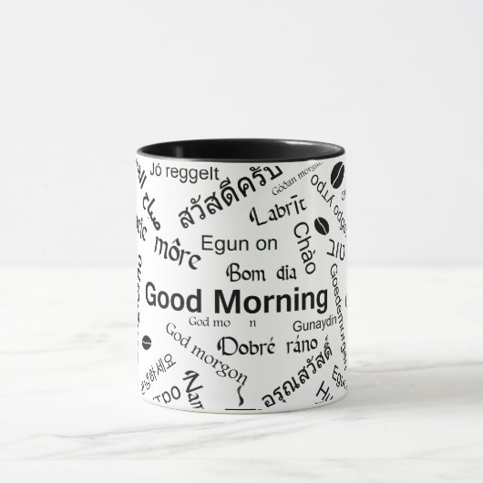 Mug Bonjour dans toutes les langues du monde (Centre)