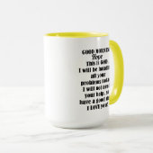 Mug Bonjour de DIEU à l'espoir (Devant droit)