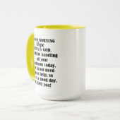 Mug Bonjour de DIEU à l'espoir (Devant gauche)