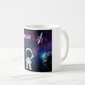 Mug Bonjour de l'espace. (Devant droit)