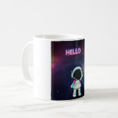Mug Bonjour de l'espace. (Devant gauche)