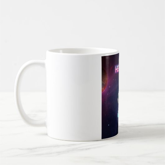 Mug Bonjour de l'espace. (Gauche)