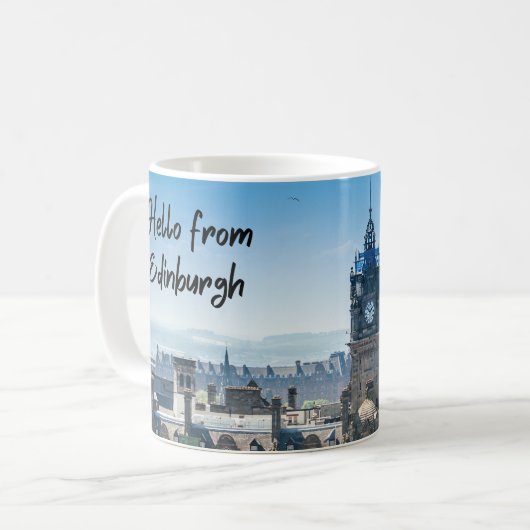 Mug Bonjour d'Édimbourg, Écosse (Devant gauche)